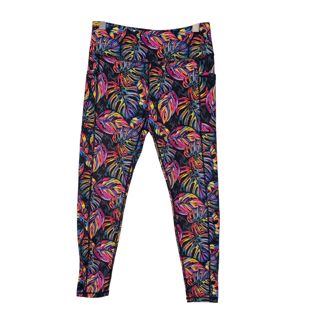 Constantly Varied Gear CVG Women's Leaf Print Leggings Workout High Waist Gym